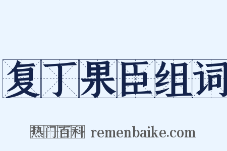 复丁果臣组词是什么意思的图片